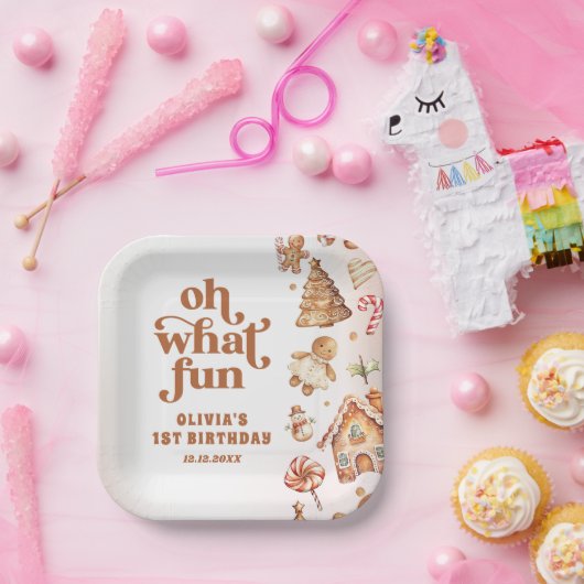 Weihnachts-Keks Geburtstag Pappteller (Party)