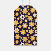 Weihnachts-Keks mit blauem Hintergrund Geschenkanhänger (Rückseite)