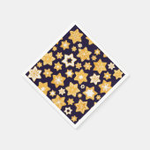 Weihnachts-Keks mit blauem Hintergrund Serviette (Ecke)