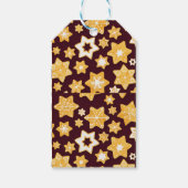 Weihnachts-Keks mit Burgunder Hintergrund Geschenkanhänger (Rückseite)