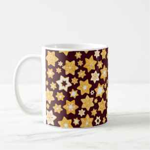 Weihnachts-Keks mit Burgunder Hintergrund Kaffeetasse