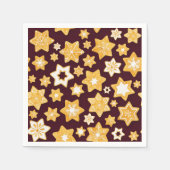 Weihnachts-Keks mit Burgunder Hintergrund Serviette (Vorderseite)