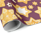 Weihnachts-Keks mit tiefer Erde Geschenkpapier (Rolleneckpunkt)