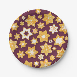 Weihnachts-Keks mit tiefer Erde Pappteller