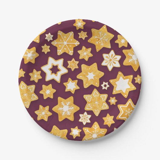 Weihnachts-Keks mit tiefer Erde Pappteller (Vorderseite)