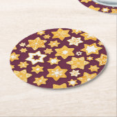 Weihnachts-Keks mit tiefer Erde Runder Pappuntersetzer (Angewinkelt)