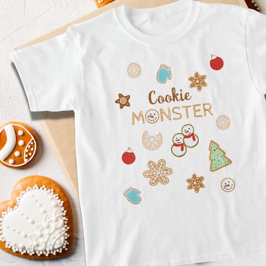 Weihnachts-Keks-Monster Kinder T-Shirt