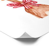 Weihnachts-Keksbaum mit Red Bow Art Poster (Ecke)