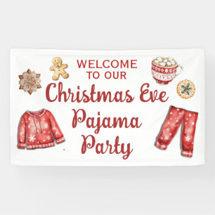 Weihnachts-Kekse Hot Cocoa Pajama Party Banner
