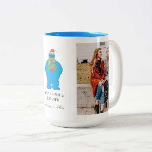 Weihnachts-Keksmonster | Die besten Freunde - Foto Zweifarbige Tasse (VorderseiteRechts)