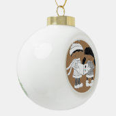 Weihnachts-Keramik Ball Ornament (Links)