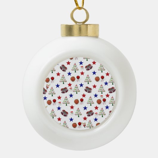 Weihnachts-Keramik Ball Ornament (Vorderseite)