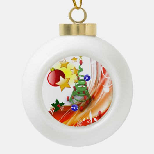 Weihnachts-Keramik Ball Ornament (Vorderseite)