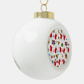 Weihnachts-Keramik Ball Ornament, Elf Keramik Kugel-Ornament (Links)