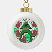 Weihnachts-Keramik Ball Ornament, Fußball Keramik Kugel-Ornament (Vorderseite)