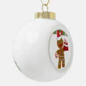 Weihnachts-Keramik Ball Ornament, Gingerbread Mann Keramik Kugel-Ornament (Links)