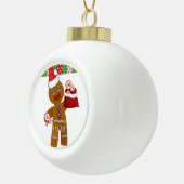 Weihnachts-Keramik Ball Ornament, Gingerbread Mann Keramik Kugel-Ornament (Rechts)
