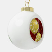Weihnachts-Keramik Ball Ornament, Goldbälle Keramik Kugel-Ornament (Links)