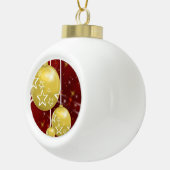 Weihnachts-Keramik Ball Ornament, Goldbälle Keramik Kugel-Ornament (Rechts)