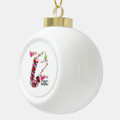 Weihnachts-Keramik Ball Ornament, Katzen Kätzchen Keramik Kugel-Ornament (Rechts)