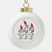 Weihnachts-Keramik Ball Ornament, Pelican Weihnach Keramik Kugel-Ornament (Vorderseite)
