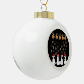 Weihnachts-Keramik Ball Ornament, Schneemann Keramik Kugel-Ornament (Links)