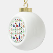 Weihnachts-Keramik Ball Ornament, Schneemann Keramik Kugel-Ornament (Rechts)