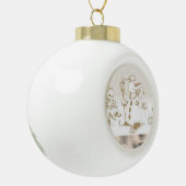 Weihnachts-Keramik Ball Ornament, Schneemann Keramik Kugel-Ornament (Links)