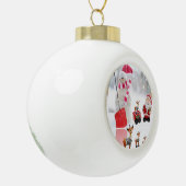 Weihnachts-Keramik Ball Ornament, Schneemann Keramik Kugel-Ornament (Links)