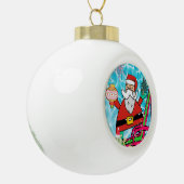 Weihnachts-Keramik Ball Ornament, Weihnachtsmann Keramik Kugel-Ornament (Links)