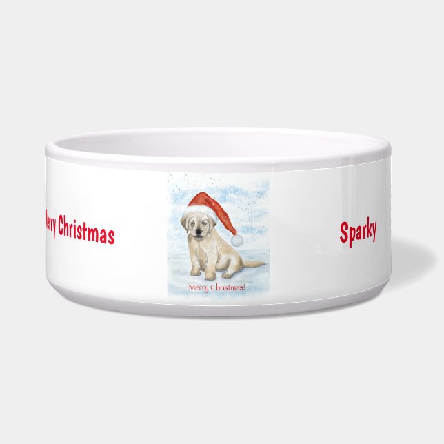 Weihnachts-Keramik Dog Bowl Napf (Vorderseite)