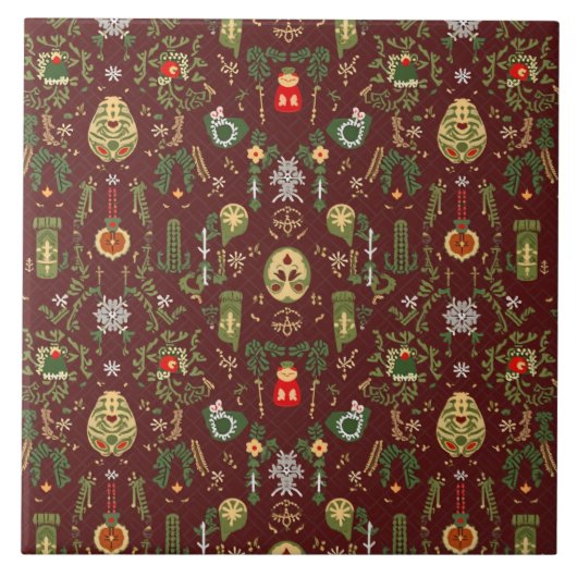 Weihnachts-Keramik Fliese (Vorderseite)