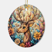 Weihnachts-Keramik für den verzauberten Rentier Keramik Ornament (Links)