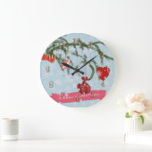 Weihnachts-Keramik Große Wanduhr (Zuhause)