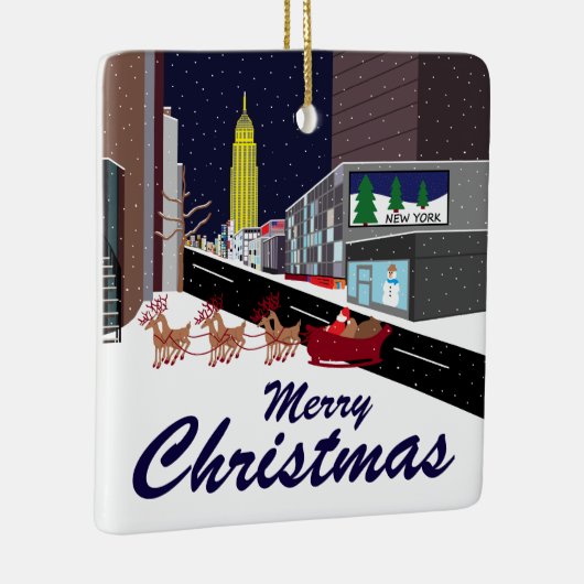 Weihnachts-Keramik in New York Keramikornament (Rechts)
