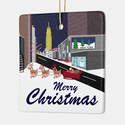 Weihnachts-Keramik in New York Keramikornament (Links)