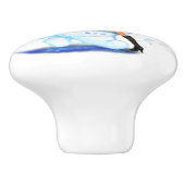 Weihnachts-Keramik Knob Snowman und Girl Dance Keramikknauf (Seitenansicht)