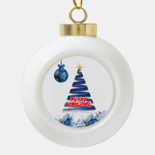 Weihnachts-Keramik-Kugelschmuck, Frohe Weihnachten Keramik Kugel-Ornament