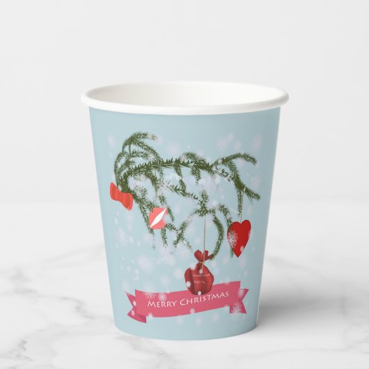 Weihnachts-Keramik Pappbecher (Rückseite)