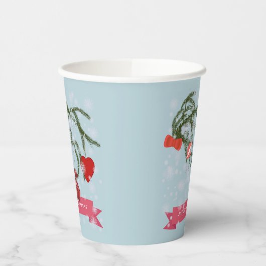 Weihnachts-Keramik Pappbecher (Links)