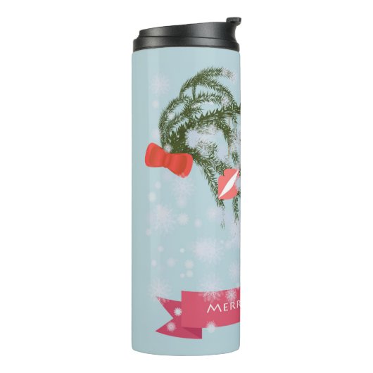 Weihnachts-Keramik Thermosbecher (Nach links gedreht)