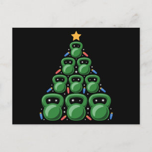 Weihnachts-Kettlebell-Baum Fitnessstudio Fitness W Feiertagspostkarte
