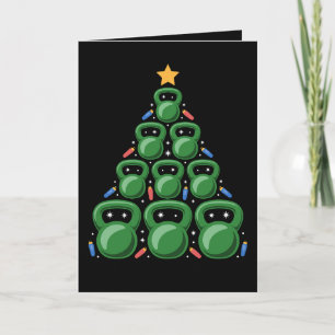 Weihnachts-Kettlebell-Baum-Gym-Fitness-Workout Xma Karte