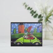 Weihnachts-Kfz-Geschenke Feiertagspostkarte (Stehend Vorderseite)