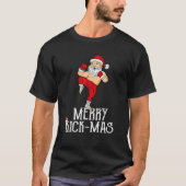 Weihnachts-Kickboxing Weihnachtsmann Merry Kick-Ma T-Shirt (Vorderseite)
