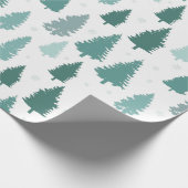 Weihnachts-Kiefern-Illustrationsmuster Geschenkpapier (Ecke)