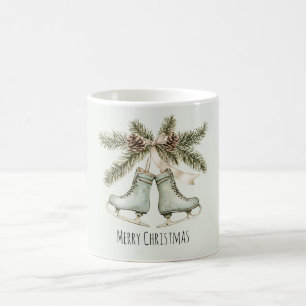 Weihnachts-Kieferzapfen-Schlittschuhe Kaffeetasse