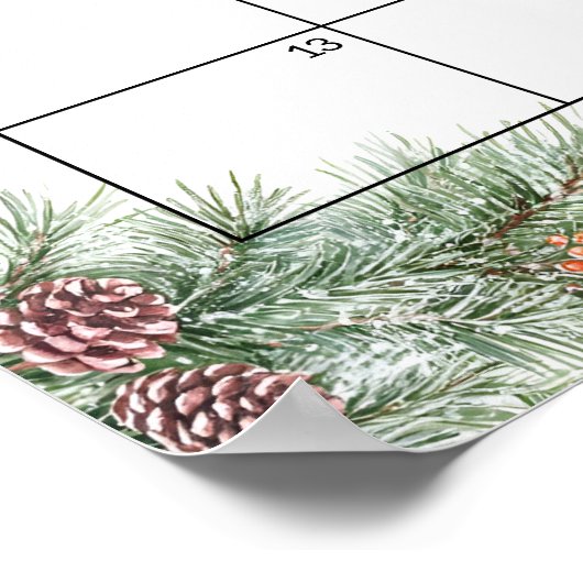 Weihnachts-Kinderdusche Ratgeber Fälligkeitsplan Poster (Ecke)