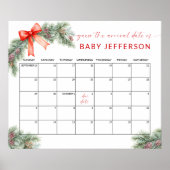 Weihnachts-Kinderdusche Ratgeber Fälligkeitsplan Poster (Vorne)