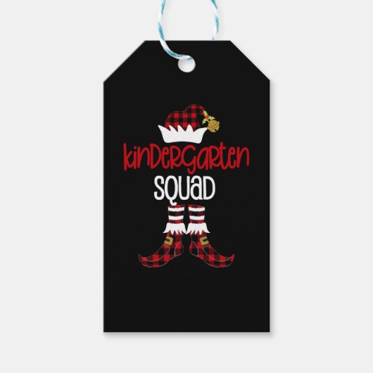 Weihnachts-Kindergarten Squad Elf Lehrerin Student Geschenkanhänger (Vorderseite)